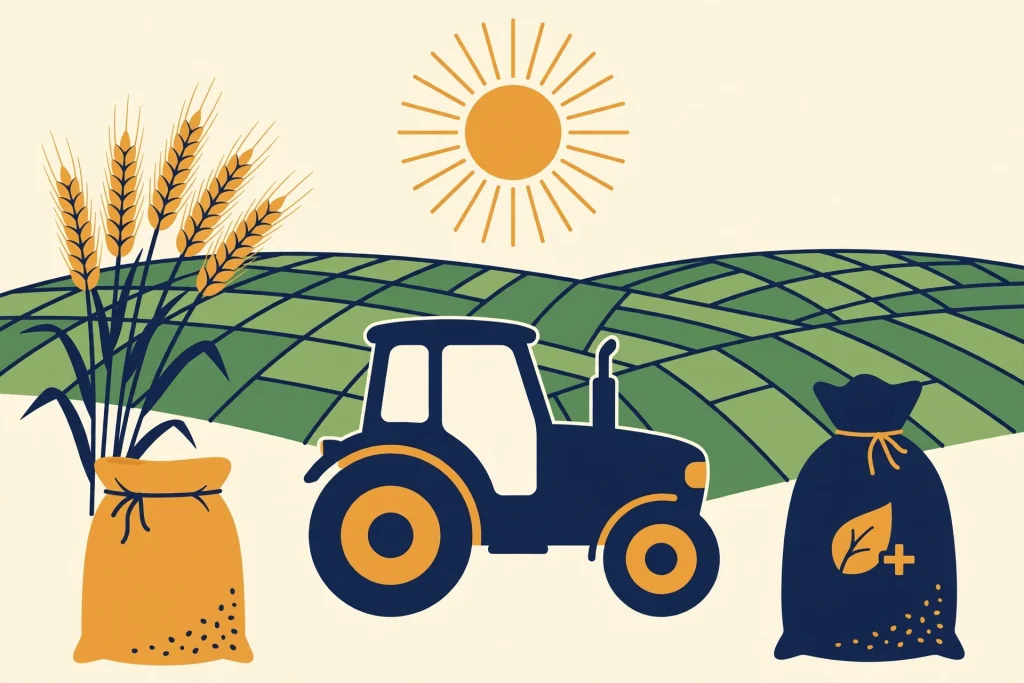 Agriculture calculators illustration